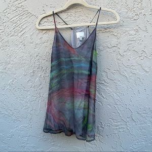 Greylin gradient color tank top w/silk lining